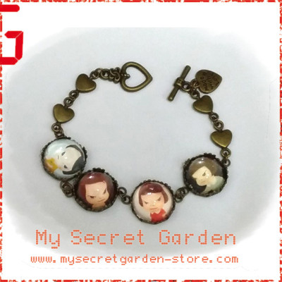 Yoshitomo Nara 奈良 美智 Pop Art Cabochon Bronze Bracelet  Yoshitomo Nara 奈良 美智 Pop Art Cabochon Bronze Bracelet